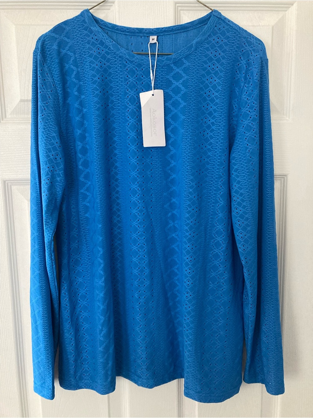 Women’s  Blue Long-Sleeve blouse